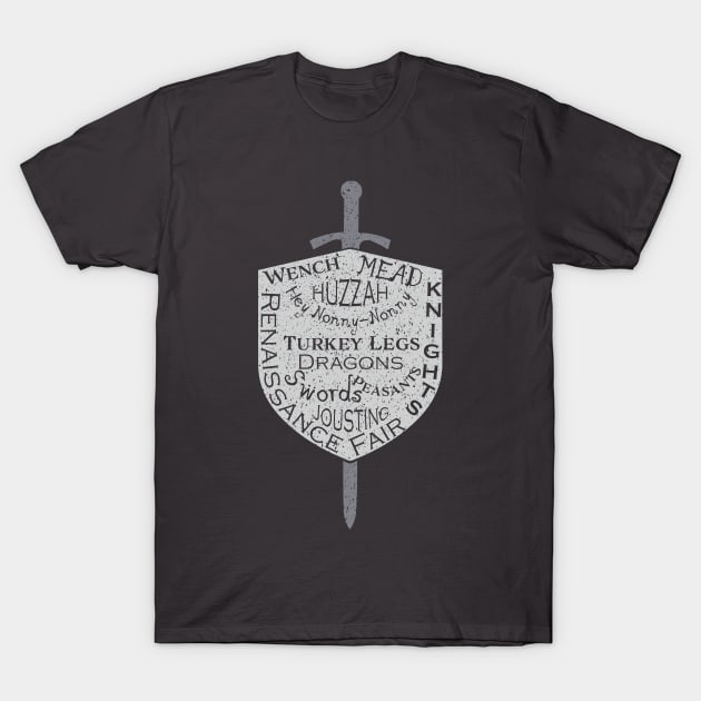 Ren Fest Costume Sword T-Shirt by LovableDuck